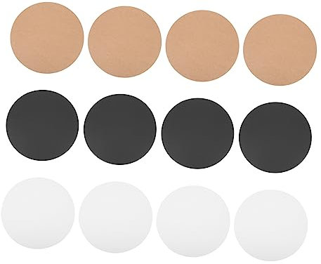 HOODANCOS 60pcs Round Cardboard Kraft Paper Cards Textured Cardstock Heavy Cardstock DIY Art Projects Calligraphy