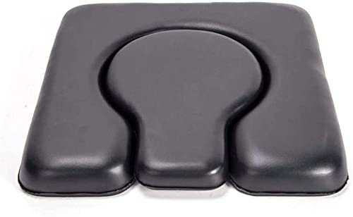 DUBEI Cojín universal de asiento de inodoro de poliuretano, cojín acolchado de esponja para inodoros de noche, silla, silla de ruedas de ducha, para ancianos, discapacitados (color: negro)