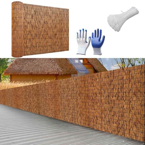 Natursache Bambus Sichtschutz Sichtschutzmatte Schilfmatten Sichtschutz 50 60 70 80 90 100 110 120 130 140 150 160cm H Balkon-Schilfzaun 1 Stuck Schilfrohrzaun Schilfrohrmatte Windschutz Sonnenschutz