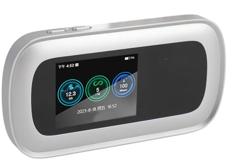 Hotspot Mobile WiFi Portatile 4G LTE, CPU Octa WiFi6 2,4 GHz 5 GHz WiFi 10000 MAh 16 Utenti WiFi Portatile Wireless con Schermo a Colori da 2,5 Pollici per Android 11