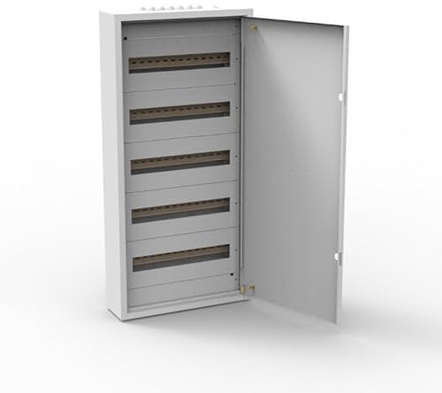 Doktorvolt Verteilerkasten Sicherungskasten Aus Metall Verteilerschrank Aufputz Stromverteiler Baustromverteiler 90 Module 5 Reihen IP30 1505