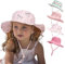 YANWANG Baby Kinder Einstellbare Eimer Sonnenhut, UPF 50+ Sonnenschutz Strandmütze für Kleinkinder Jungen Mädchen(Pink Unicorn,2-6years)