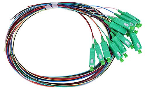 Sonew Cavo Pigtail in Fibra Monomodale SC, Cavo Ottico a 12 Conduttori 0,9 Mm con Elevata stabilità e ripetibilità; Ideale per Sistemi di Comunicazione di Rete