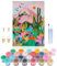 Bixury Peinture par Numéros pour Adulte Enfant DIY Peinture à l'huile Paint by Numbers Kit de Peinture à l'huile Sur Toile Bricolage Débutants Sur Toile 50 × 64 cm avec Peintures et Pinceaux