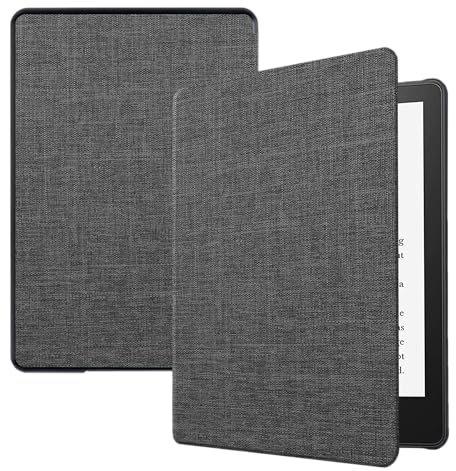TOKILO E-Reader 6,8 Zoll 2021 Hülle, Ultraleichte, schlanke, intelligente PU-Lederhülle mit Auto Wake/Sleep, Not Compatible with iPad/Kobo/Sony/Samsung 6.8inch E-Book Reader, Gray