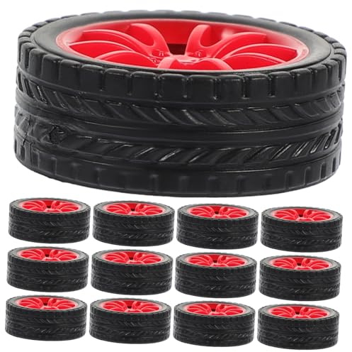 Abaodam 30mm Auto Montieren Räder Jungen und Mädchen Spielzeug Gummi Spielzeug Auto Reifen Ersatz Teile