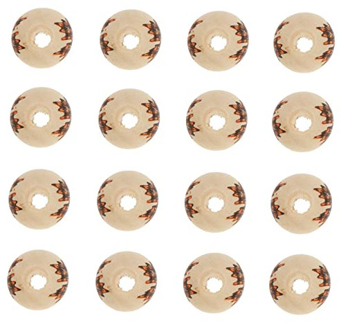 Hohopeti 30St Perlenzubehör DIY-Perlen Quastengirlande runde perlen für zu hause halskette selber machen bastelmaterial DIY-Abstandsperlen Kombination aus farbigen Perlen hölzern Black