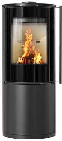 KRATKI Stufa a legna SVEN 7 kW – Stufa a legna in acciaio Ø 150 mm scarico fumo – BImSchV 2, Ecodesign, Termotec – combustione pulita e aspetto moderno