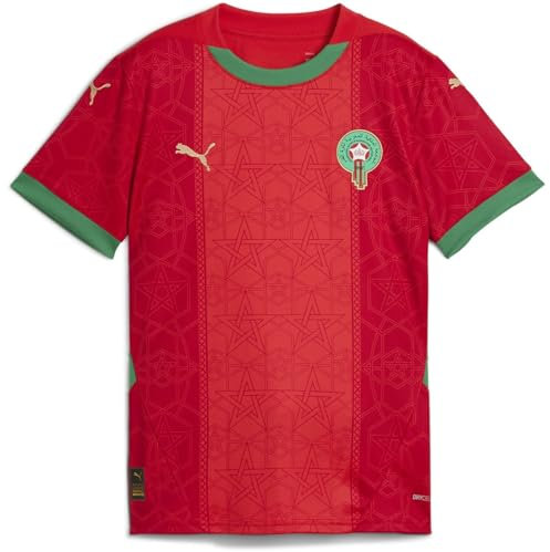 PUMA Maillot domicile Maroc 2025 Juniors pour enfants, rouge/vert, 13 ans