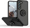 XINYEXIN Hülle für Samsung Galaxy A56 5G mit Ring Stnad Stoßfest Handyhülle Anti-Scratch Durchscheinend PC Back + Soft TPU Bumper Case Cover - Schwarz