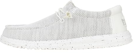 Hey Dude Wally Stretch Sox, Herrenschuhe, Herren-Schlupfschuhe, bequem und leicht, Storm White, 48 EU
