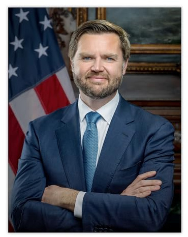 Artery8 United States 50th Vice President JD Vance Portrait Man Cave Unframed Wall Art Print Poster Home Decor Premium