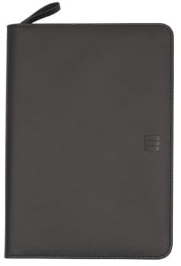 Finocam - Portadocumenti A5 NOPAL - Nero | Cartella con Cerniera - Tasca interna per tablet | Cartella per appunti | Portadocumenti BIOMATERIALE - BASE CACTUS