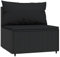 Wenjingqi 319785 Loungesofa mit Kissen Polyrattan schwarz