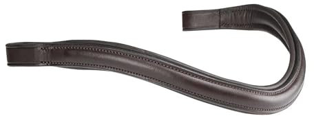 Velociti - Pferde-Stirnriemen Rapida, Geschwungener Saum, Leder (XFull) (Braun)