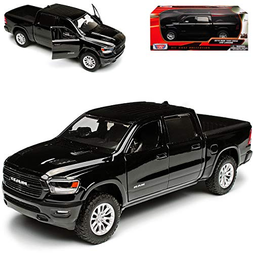 Motormax Dodge Ram 1500 Pick-Up Doppelkabine Schwarz 5. Generation Ab 2019 1/24 Modell Auto