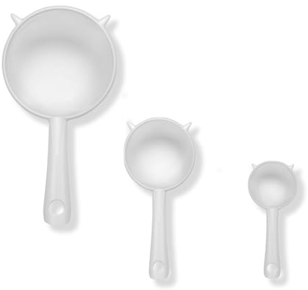 fKiZanthene Tamis Cuisine Lot 3 Passoires Fine Maille Filtre Alimentaire Nylon Blanc Entonnoir Filtre pour Straining Liquides et Preparation Maison dans Cuisine et Comptoir