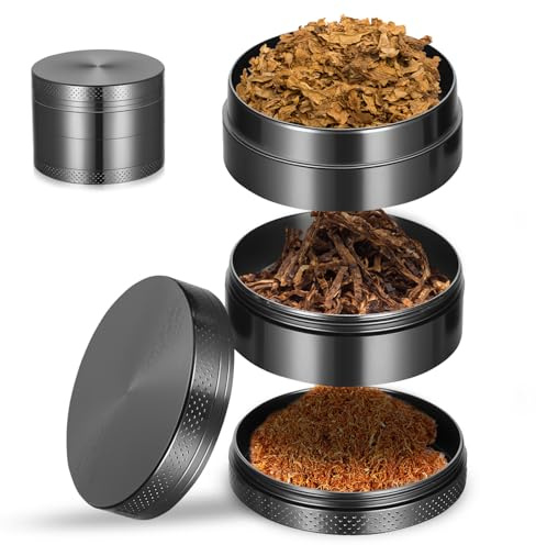 Metal Manual Herb & Spice Grinder with Magnetic Top | Hand‑operated herbal grinder built‑in sifter, practical kitchen mill for grinding dry herbs and various spices