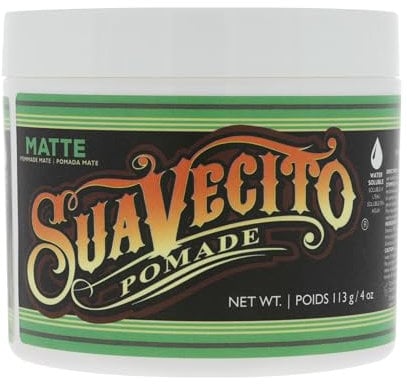 Suavecito Matte Pomade (Shine-Free) Formula, Medium Hold Hair Pomade For Men, Low Shine Matte Hair Paste, 4oz/113g