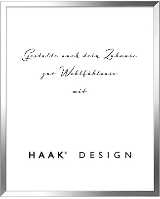 HaakDesign Bilderrahmen Posterrahmen Sunny perfekt für Ihr Poster Bild in Silber poliert mit Acrylglas 50 X 70 cm POSTERFORMAT