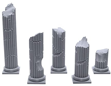 EnderToys Piliers Romains ruinÃƒ©s pour Table 28 mm Miniatures Wargame, Impression 3D et Peut Ãƒªtre Peint
