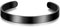 Philip Jones Men's Black Stainless Steel Cuff Bracelet