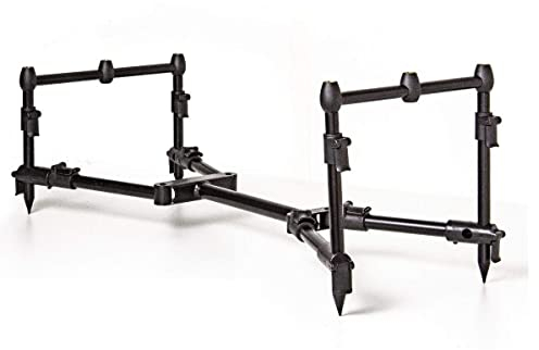 Saber - Supra Compact Pod - Matt Black Finish - Fishing Rod Holder - Fishing Rod Pod & Carry Case - Fishing Gear Equipment - Ultra Compact - Fully Adjustable Pod Rest