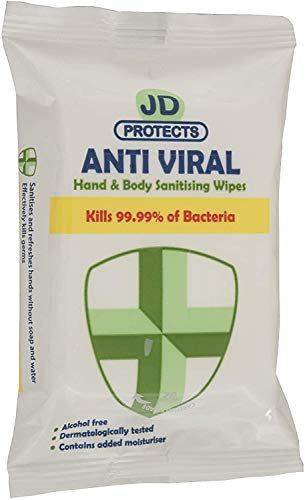 John Dale JD Protects Anti Viral Wipes Pack of 16 x 20 Sheets
