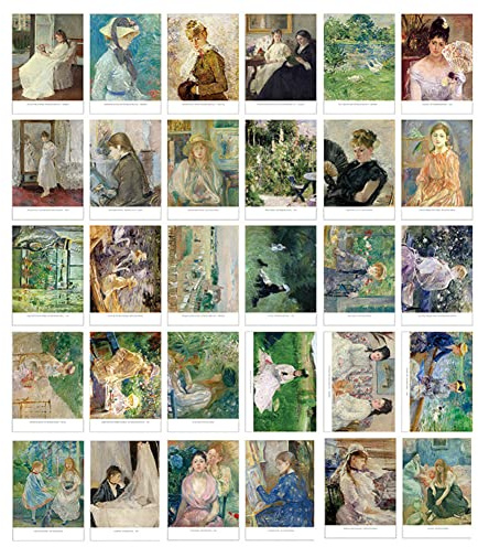 HOSTEESSCHOICE Beautiful Art Postkarten-Set, Berthe Morisot, Postkarten-Set, berühmte Malerei, 10,2 x 15,2 cm, 30 Stück