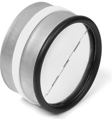 neverest® RKI Backdraft Shutter 4 inch Inline Extractor Fan Backdraft Damper 100mm Fits Only with Metal Ducts - Robust, Galvanized Steel with Rubber Seal