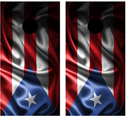 Tower Decals Laminierte Puerto Rico Flagge Winke Cornhole Board Vinyl Wrap