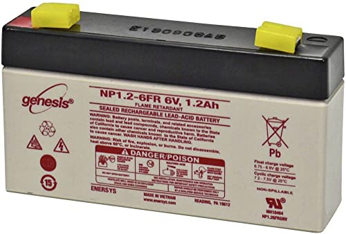 EnerSys Hawker Standby Genesis NP1.2-6 Batteria al Piombo 6 V 1.2 Ah Piombo AGM (L x W x D) 97 x 56 x 25 mm Spina Piatta