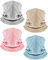 Hicarer 4 Pieces Winter Fleece Neck Warmer Snoods for Men Women Gaiter Thick Thermal Windproof Ski Neck Scarf Balaclava(Light Grey, Pink, Light Blue, Beige)