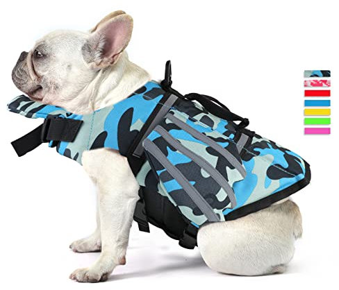 Petglad Hundeschwimmweste, Flügel-Design, Haustier-Schwimmweste, Hundeschwimmweste, Lebensretter, Badeanzug mit Griff für Schwimmbad, Strand, Bootfahren, kleine, mittelgroße und große Hunde