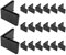 Bivethoi 20 PCS 2 Inch / 50mm Rubber Caps Angle Iron End Caps, L Shaped Rubber Covers Furniture Angle Iron Foot Pads, Shelf Feet Pad Rubber Bed Frame Cover Rack Floor Protector for Shelves (Black)