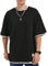 GIJOVANA T-Shirt pour Homme Coupe Large Chemise à Manches Courtes Contrast Tee Shirt Plusieurs Couleurs Disponibles(Noir,2XL)