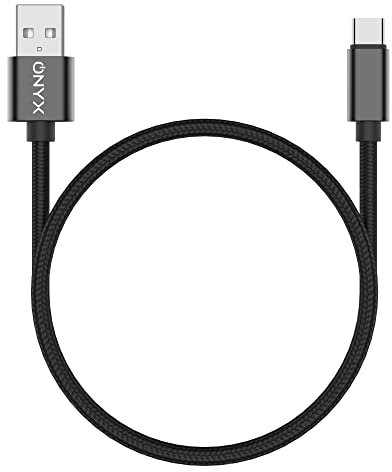 ONYX Cavo USB Type-C, Ricarica Rapida 60W compatibile con iPhone 16/15, Samsung S25 Ultra/S24, Nylon Rinforzato, Trasferimento Dati Veloce, Cavetto USB Cellulare Tipo C, 1 metro