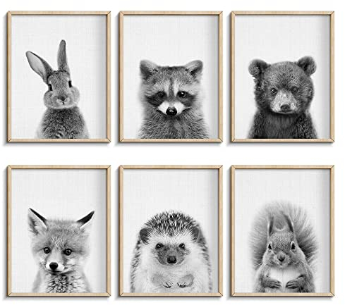EPHANY Baby-Tier-Poster und -drucke, Leinwandgemälde, Kinderzimmer, Schwein, Wandkunst, Ferkeldruck, Wandkunst, nordisches Bild, Kinderzimmer-Dekoration (YMX018, 30 x 40 cm))