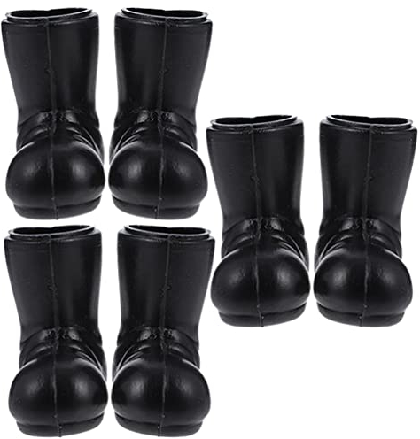 Toyvian 3 Paare Mini-Stiefel Spielzeug für Kinder kinderspielzeug Mini-Regenschuhe Mini-Weihnachtshandwerk für Puppen Schwarze Stiefel Kunsthandwerk Miniatur-Schuhverzierungen Mini-Schuhe