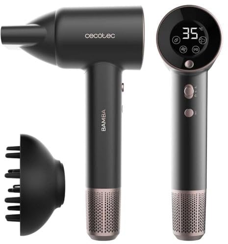 Cecotec Secador de Pelo Bamba IoniCare Rockstar AirSonic, 1800 W, Gran caudal de aire, Función ExtremeProtect, Memoriza los ajustes, 4 modos: Bebé, mascota, normal y secado rápido, Generador de Iones