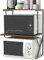 RVEE 3-Tier Kitchen Baker's Rack, Microwave Oven Rack Kitchen Counter Storage Organizer, Home Office Desktop Shelf Printer Rack (3-Tier Dark Walnut)