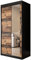 KRYSPOL Schiebetürenschrank Old Style T2 100 cm Kleiderschrank mit Spiegel Einlegeboden Schlafzimmer- Wohnzimmerschrank Schiebetüren Modern Design (Schubladen: 0)