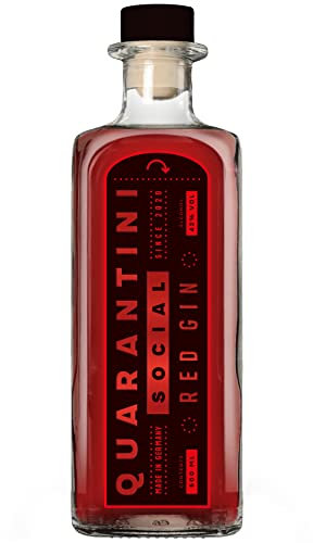 Quarantini Red Gin 42% Vol. (500 ml) – mit fruchtigen Botanicals aus Granatapfel und Zitrone