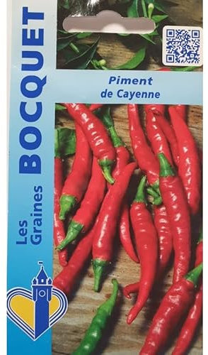Sachet de graines piment de Cayenne - 0,20g - Plante aromatique - Les Graines Boquet
