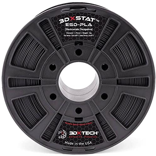 3D Xtech PLA2010750BK0 3DXSTAT Conductive ESD Filament PLA geruchsarm, schlagfest 1.75mm 750g Schwar