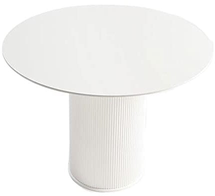 CLoxks Couchtisch 27,5-Zoll-moderner weißer runder Esstisch, Kleiner runder Tisch for Wohnzimmer, Schlafzimmer, Küche, Couchtisch, Kleiner Besprechungstisch for das Heimbüro Beistelltisch