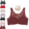 Floral Comfort Rose Bra - Front Closure Lace Comfy No Wire Bra, Comfortable Push Up (Caramel, 36/80D)