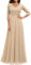 xxxiticat Women's Elegant Lace Long Prom Dresses Long Sleeve/Sleeveless A-line Backless Wedding Dress Evening Dresses V-Neck Bridesmaid Dress, 1-champagne colour, XL