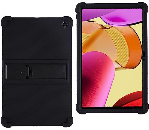 FKQLH Hülle für Amazon Fire Max 11, Stand Silikon kinderfreundliche Stoßfest Schützend Abdeckung Hüllen für Amazon Fire Max 11, Schwarz