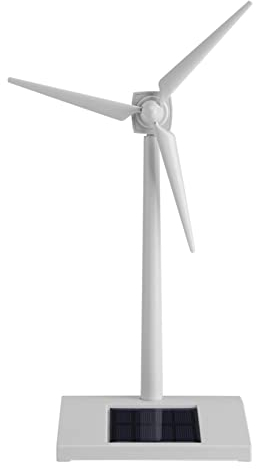BuyWeek Mini Solarbetrieben Windmühle, Solarbetriebene 3D-Windmühle Modell, Windrad für den Schreibtisch, Wissenschaftliches Lehrmittel Home Dekor Garten Schreibtisch Ornament